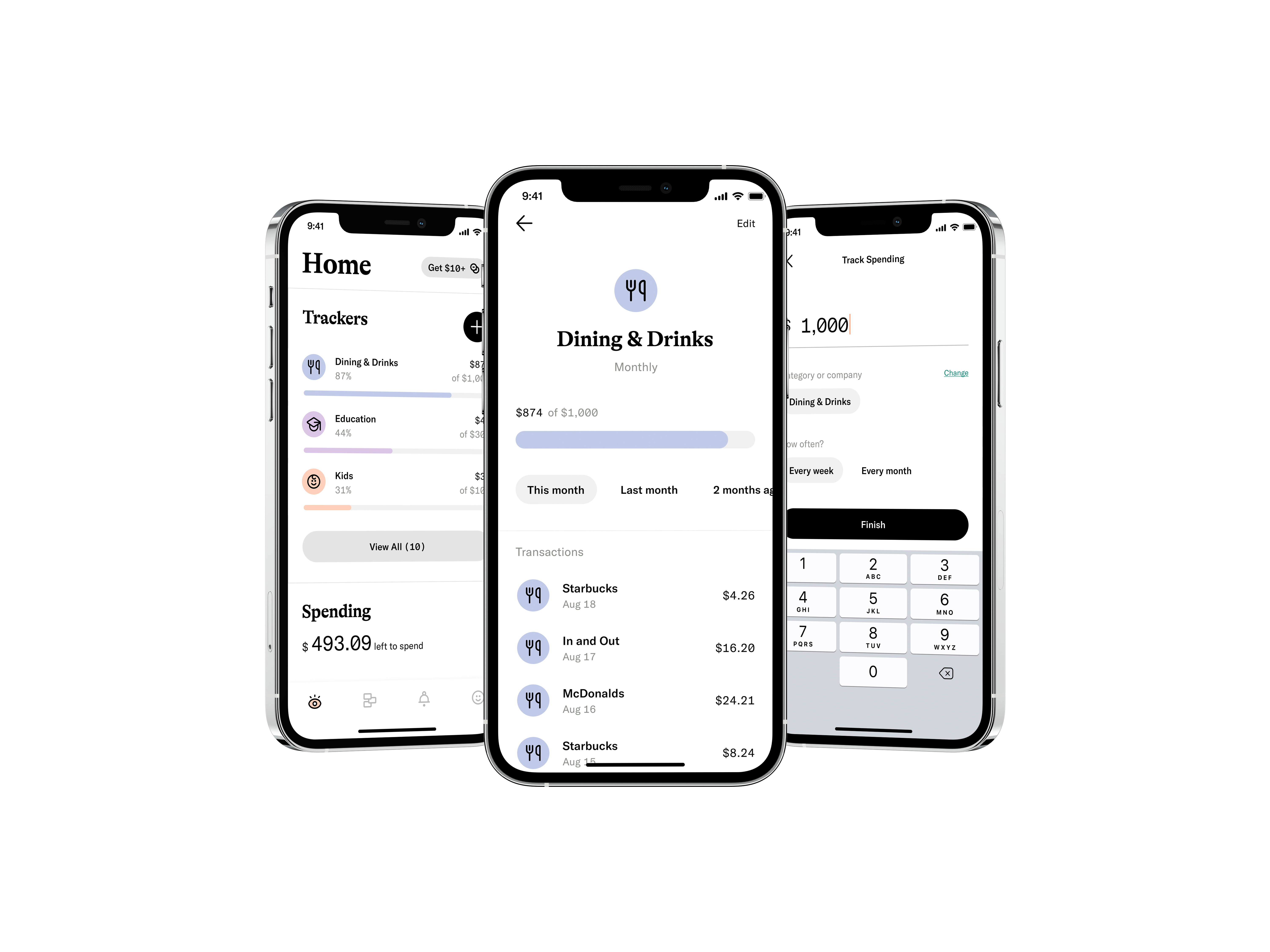 Empower spending tracker overview, transactions, and editing flow